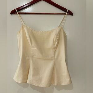 Reformation Cream Camisole Top
